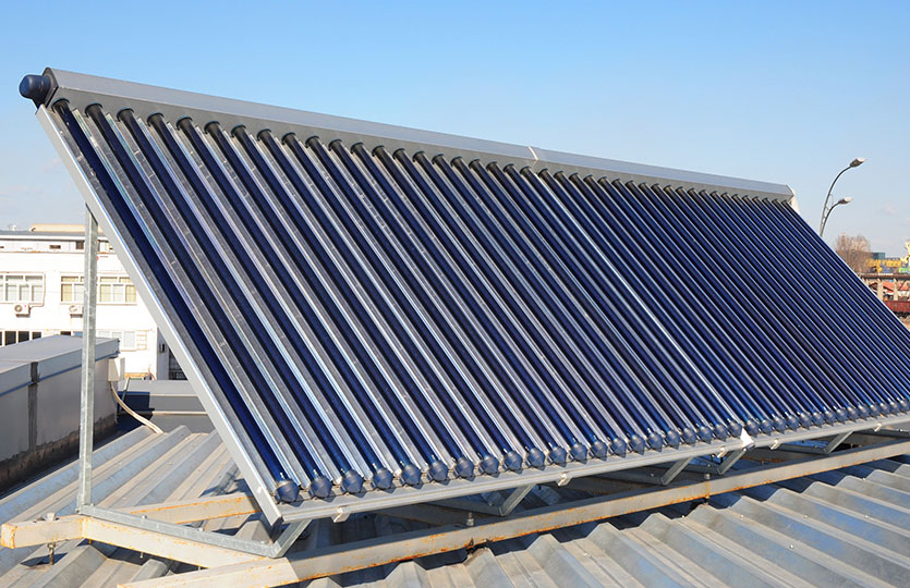 Solar heater for green energy. Energy efficiency