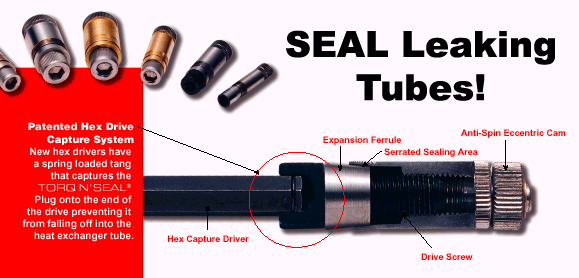 High Pressure Tube Plugs, Seal Leaking Tubes, Heat Exchanger Tube Plugs